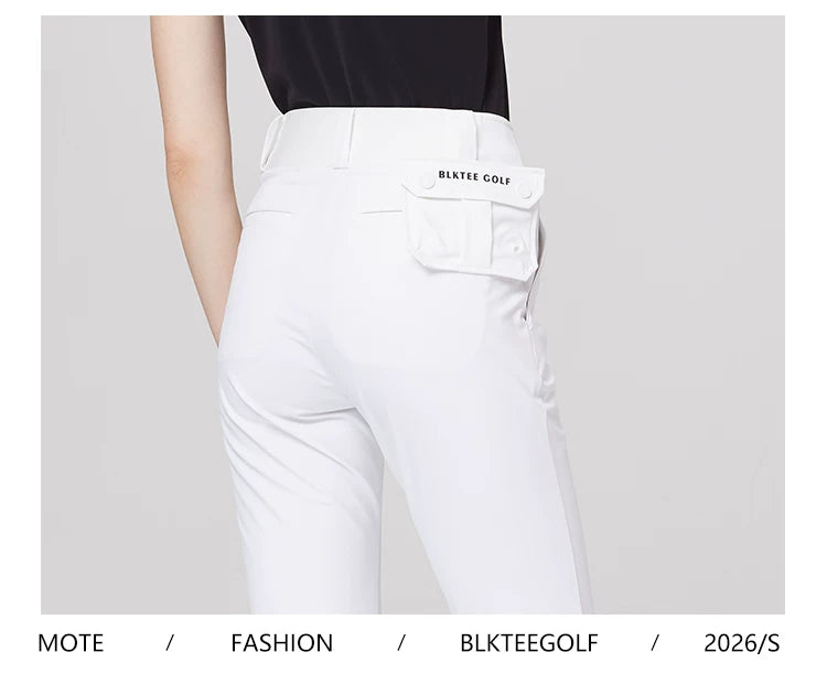 BLKTEE Women’s High-Waist Stretch Golf Pants | BG-26021