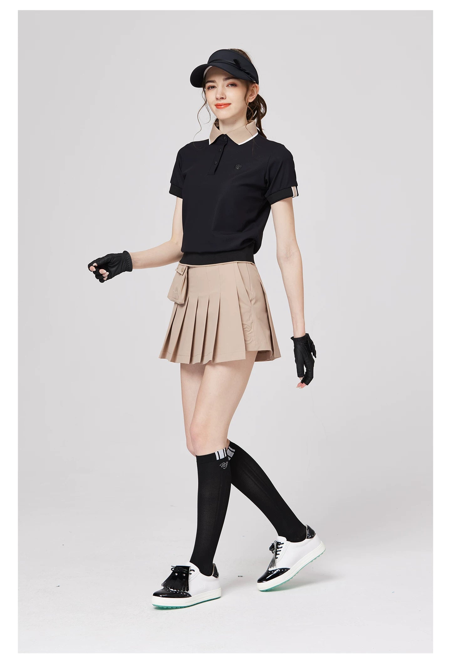 BLKTEE Women’s High-Waist Pleated Golf Skort | BG-26023