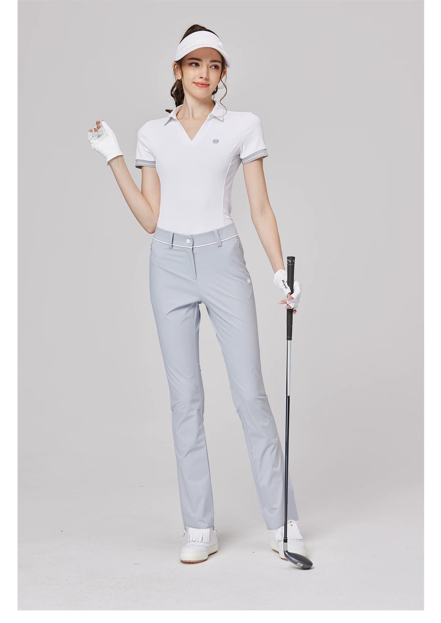 BLKTEE Women’s High-Waist Stretch Golf Pants | BG-26020