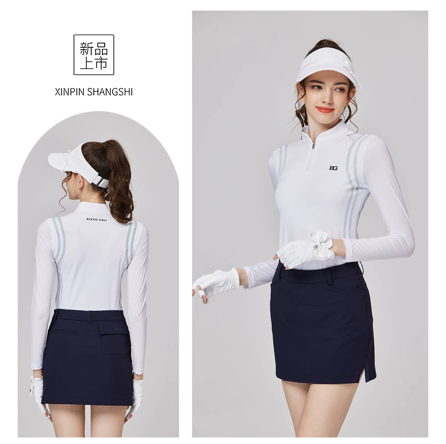 BLKTEE Women’s High-Waist Pocket Golf Skort | BG-26025