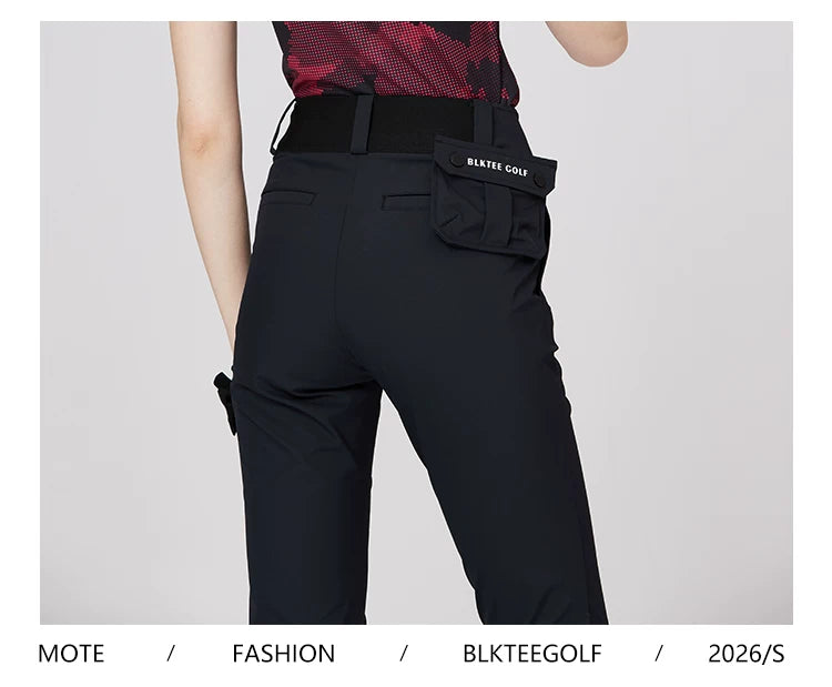 BLKTEE Women’s High-Waist Stretch Golf Pants | BG-26021