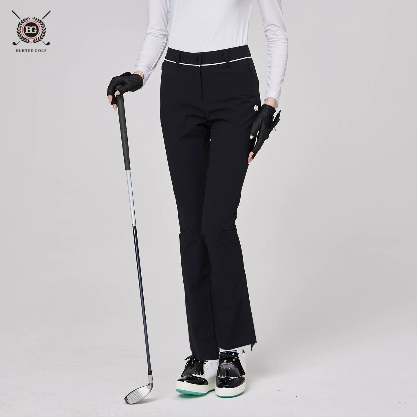 BLKTEE Women’s High-Waist Stretch Golf Pants | BG-26021