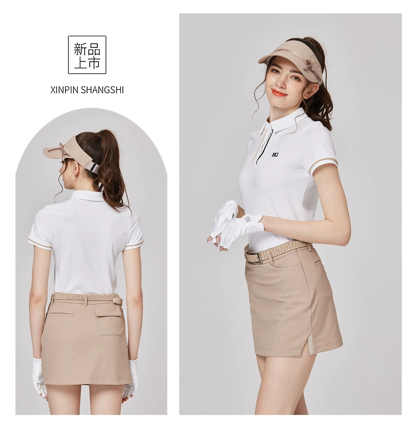 BLKTEE Women’s High-Waist Pocket Golf Skort | BG-26025