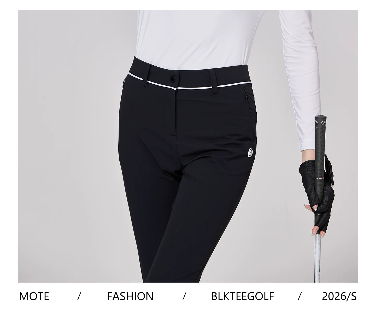 BLKTEE Women’s High-Waist Stretch Golf Pants | BG-26020