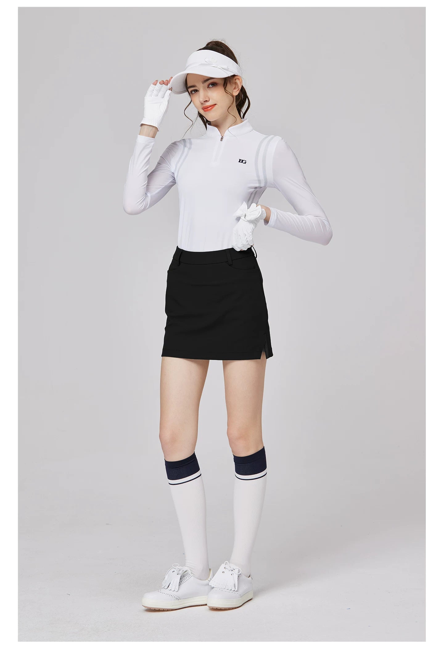 BLKTEE Women’s High-Waist Pocket Golf Skort | BG-26025