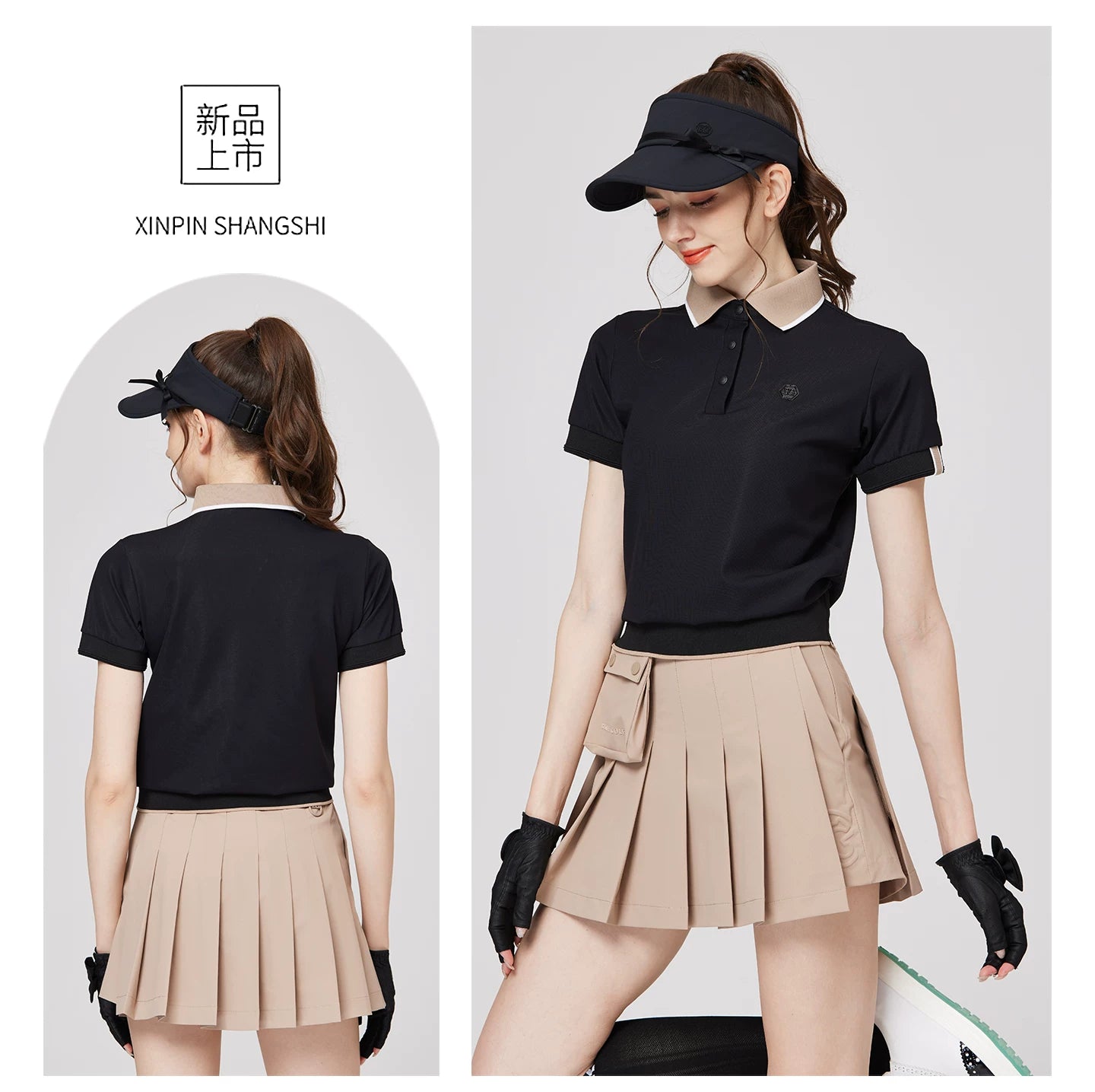 BLKTEE Women’s High-Waist Pleated Golf Skort | BG-26023