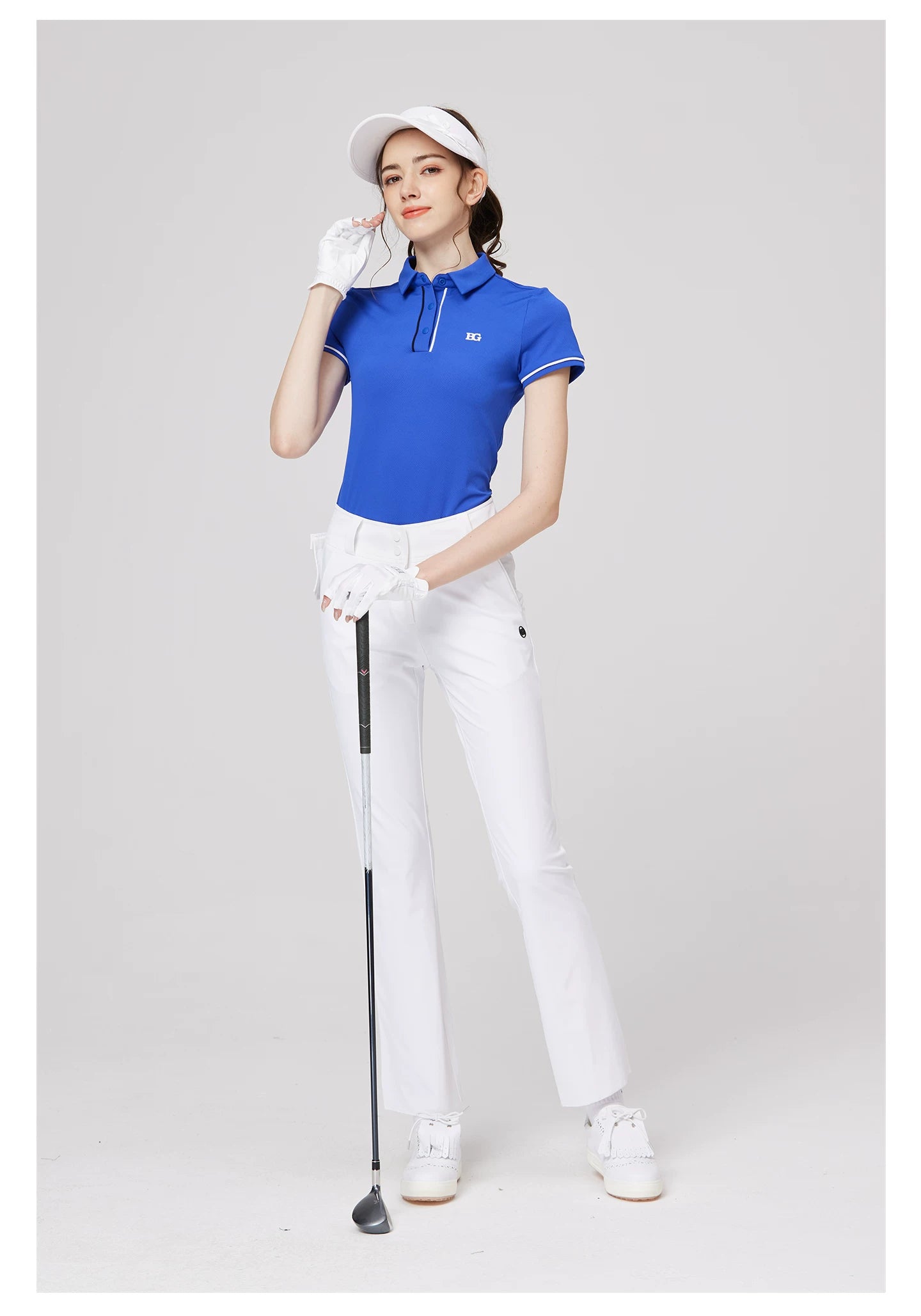 BLKTEE Women’s Ice-Feel Jacquard Golf Polo | BG-26015
