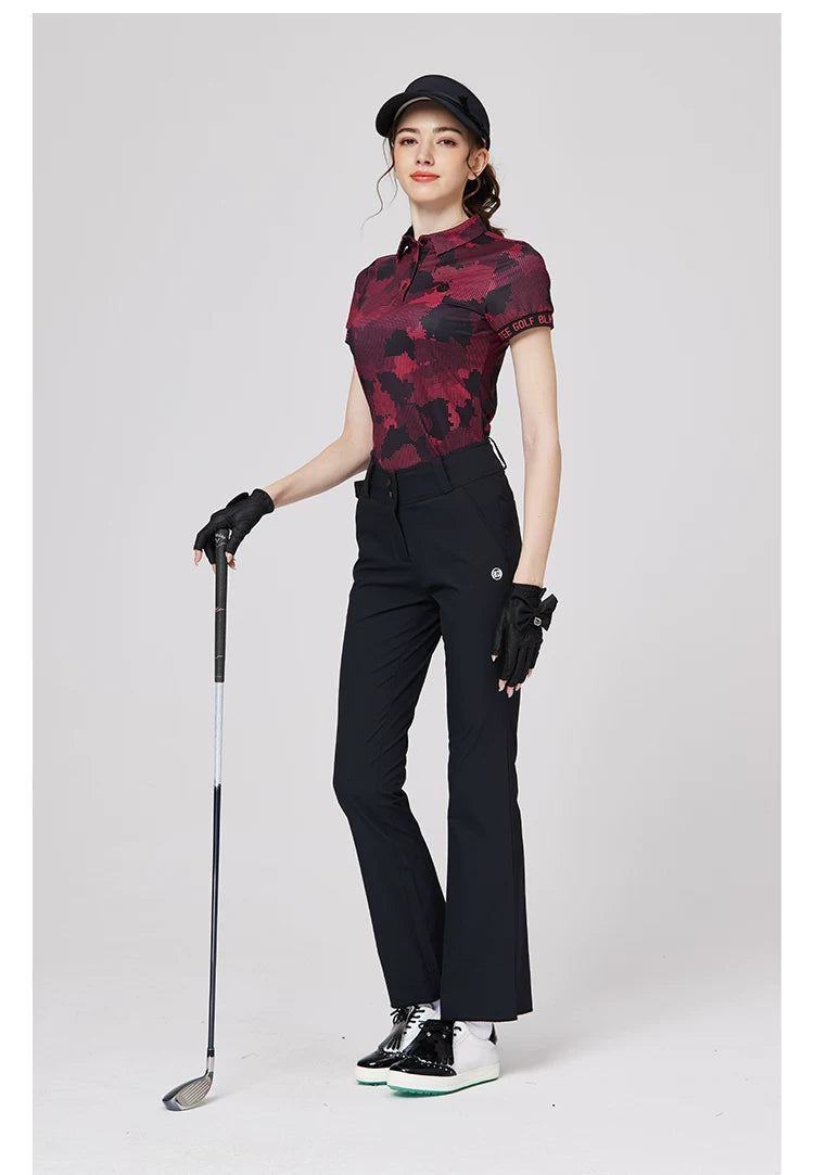 BLKTEE Women’s High-Waist Stretch Golf Pants | BG-26021