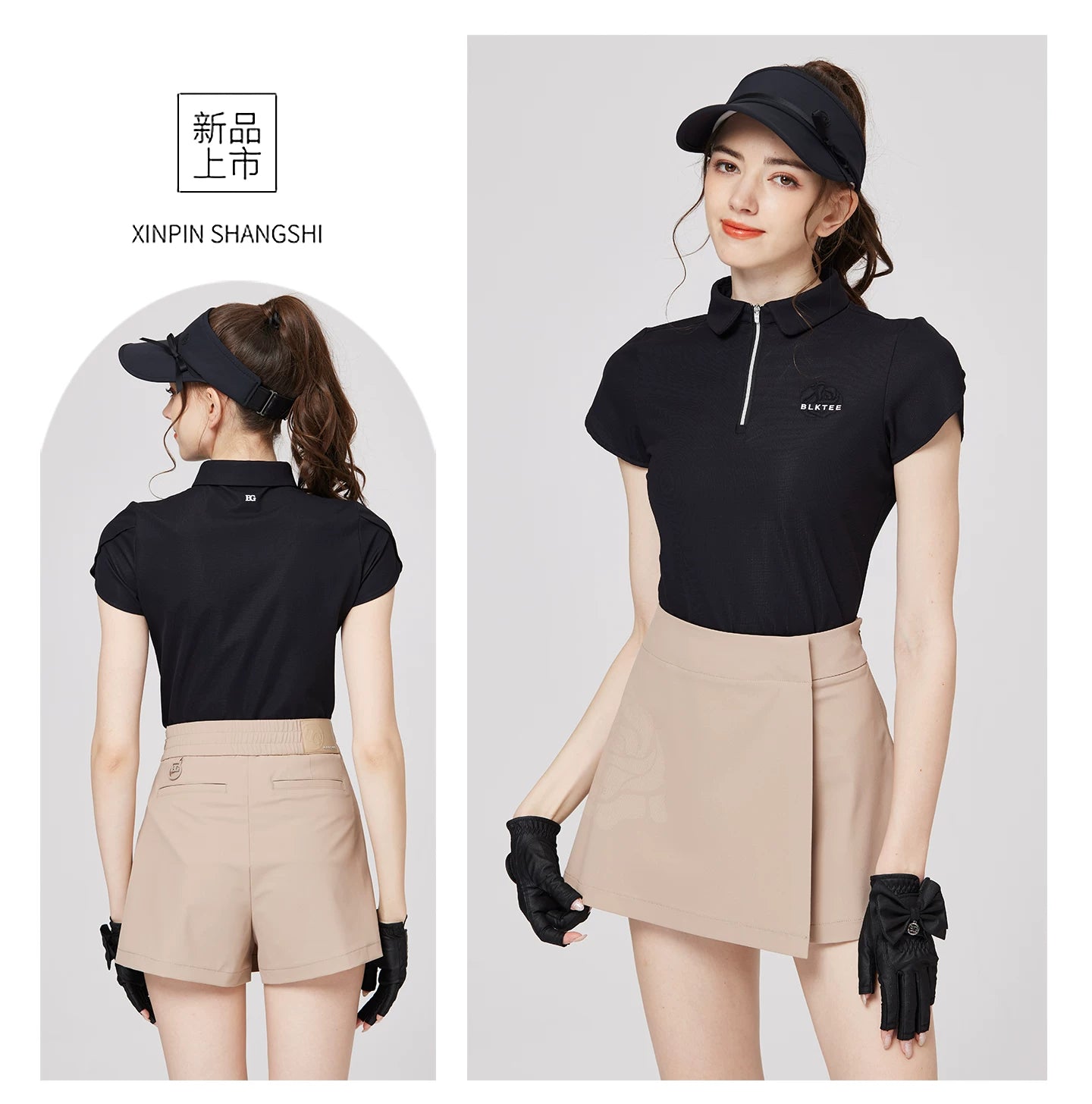 BLKTEE Women’s High-Waist Pocket Golf Skort | BG-26024