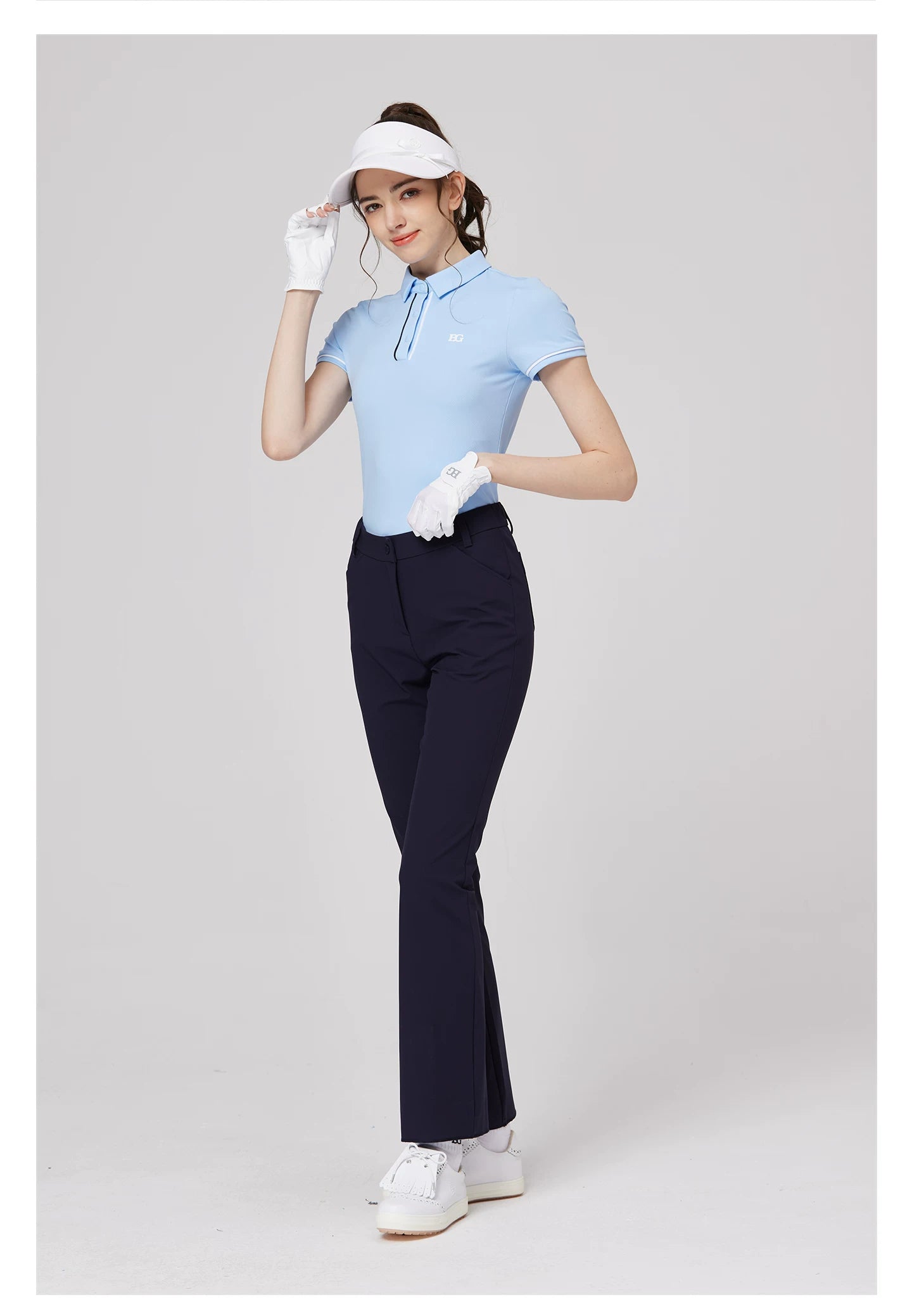 BLKTEE Women’s Ice-Feel Jacquard Golf Polo | BG-26015