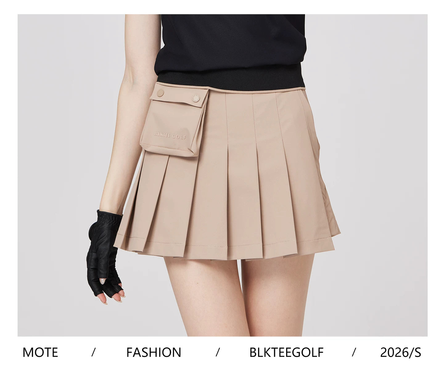 BLKTEE Women’s High-Waist Pleated Golf Skort | BG-26023