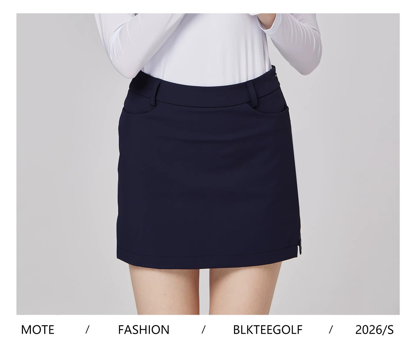 BLKTEE Women’s High-Waist Pocket Golf Skort | BG-26025
