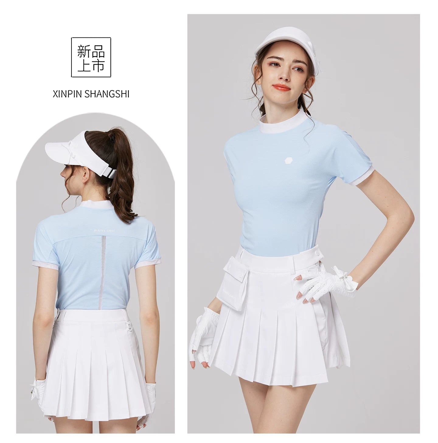 BLKTEE Women’s High-Waist Pleated Golf Skort | BG-26023