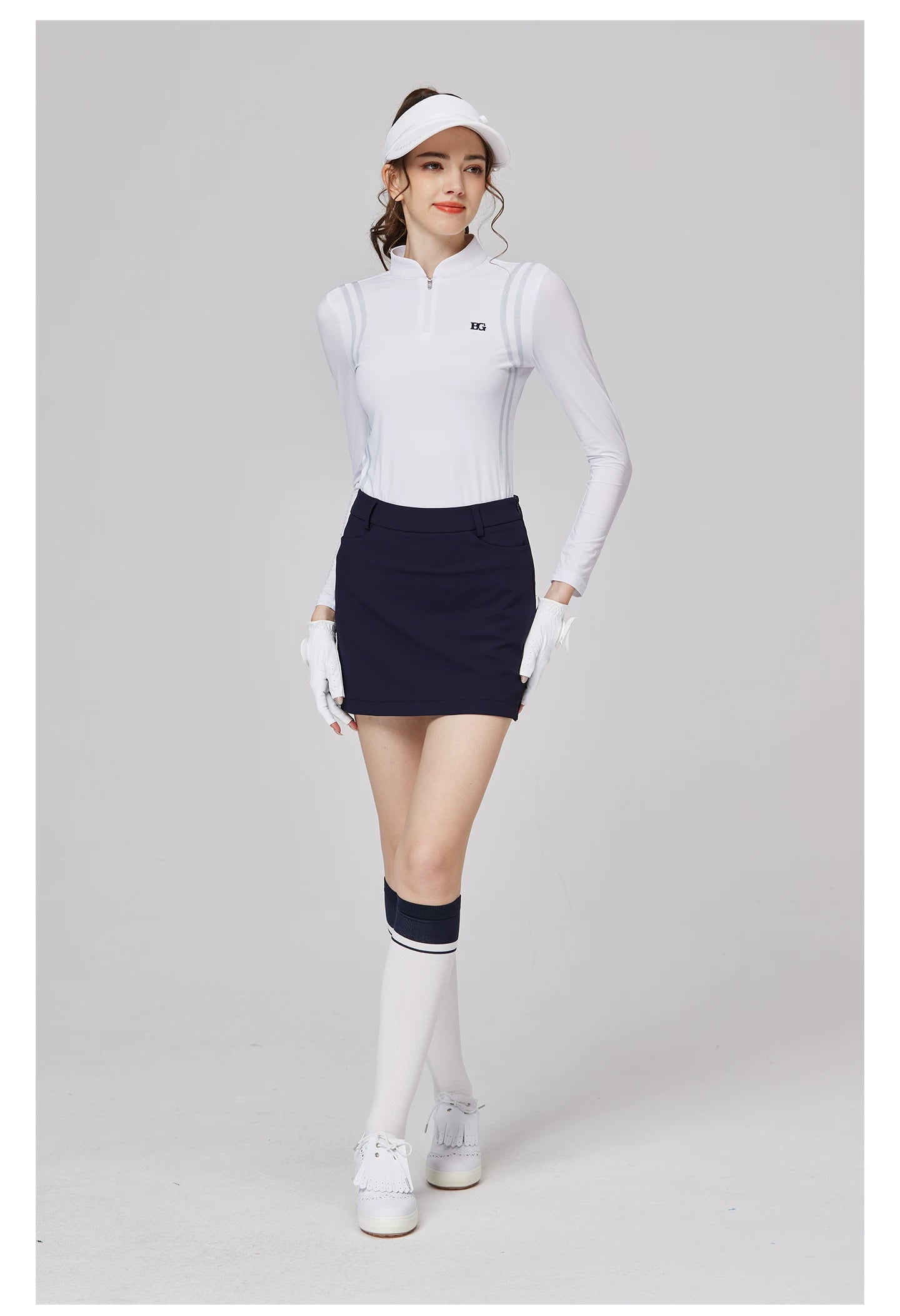 BLKTEE Women’s High-Waist Pocket Golf Skort | BG-26025