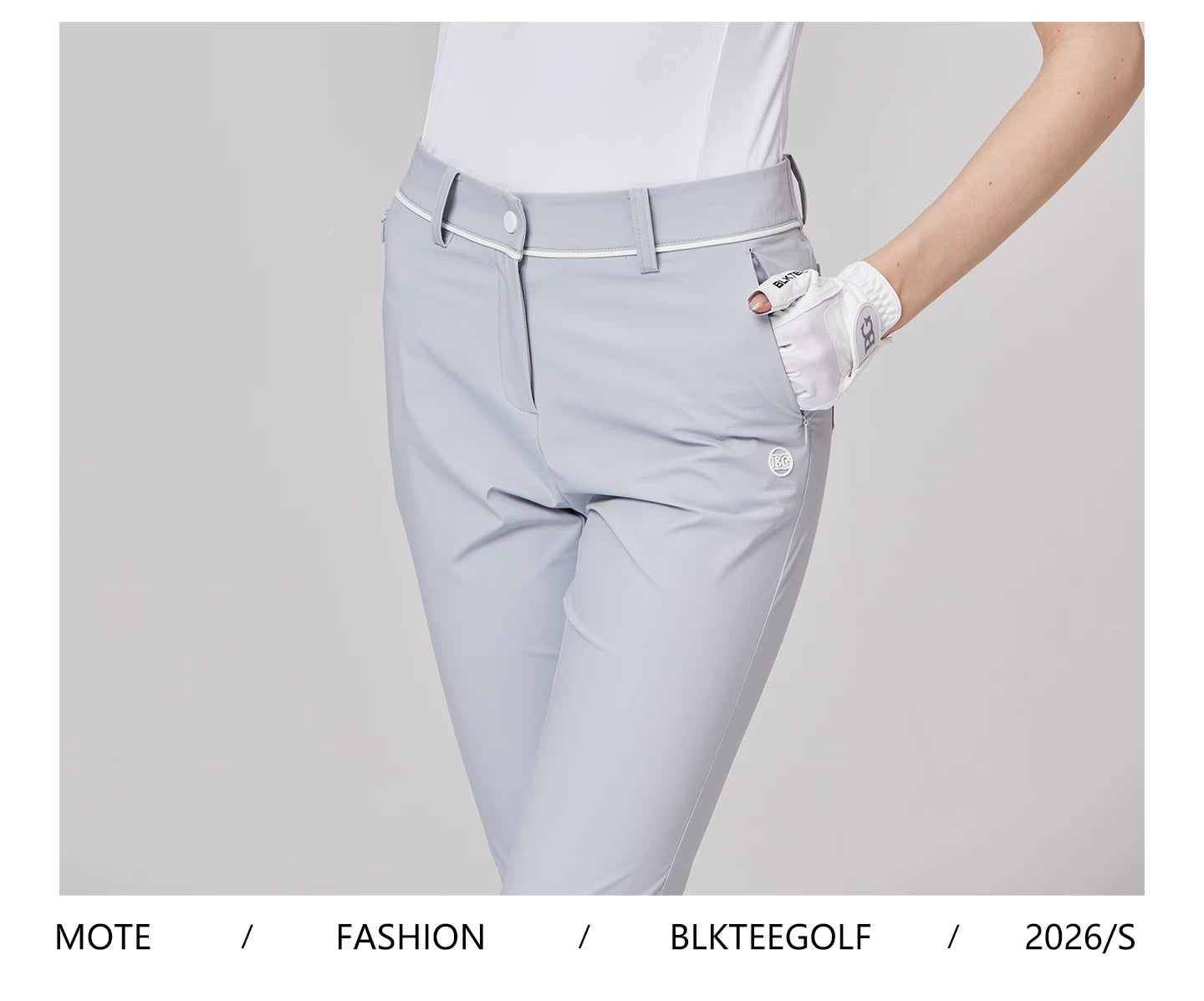 BLKTEE Women’s High-Waist Stretch Golf Pants | BG-26020