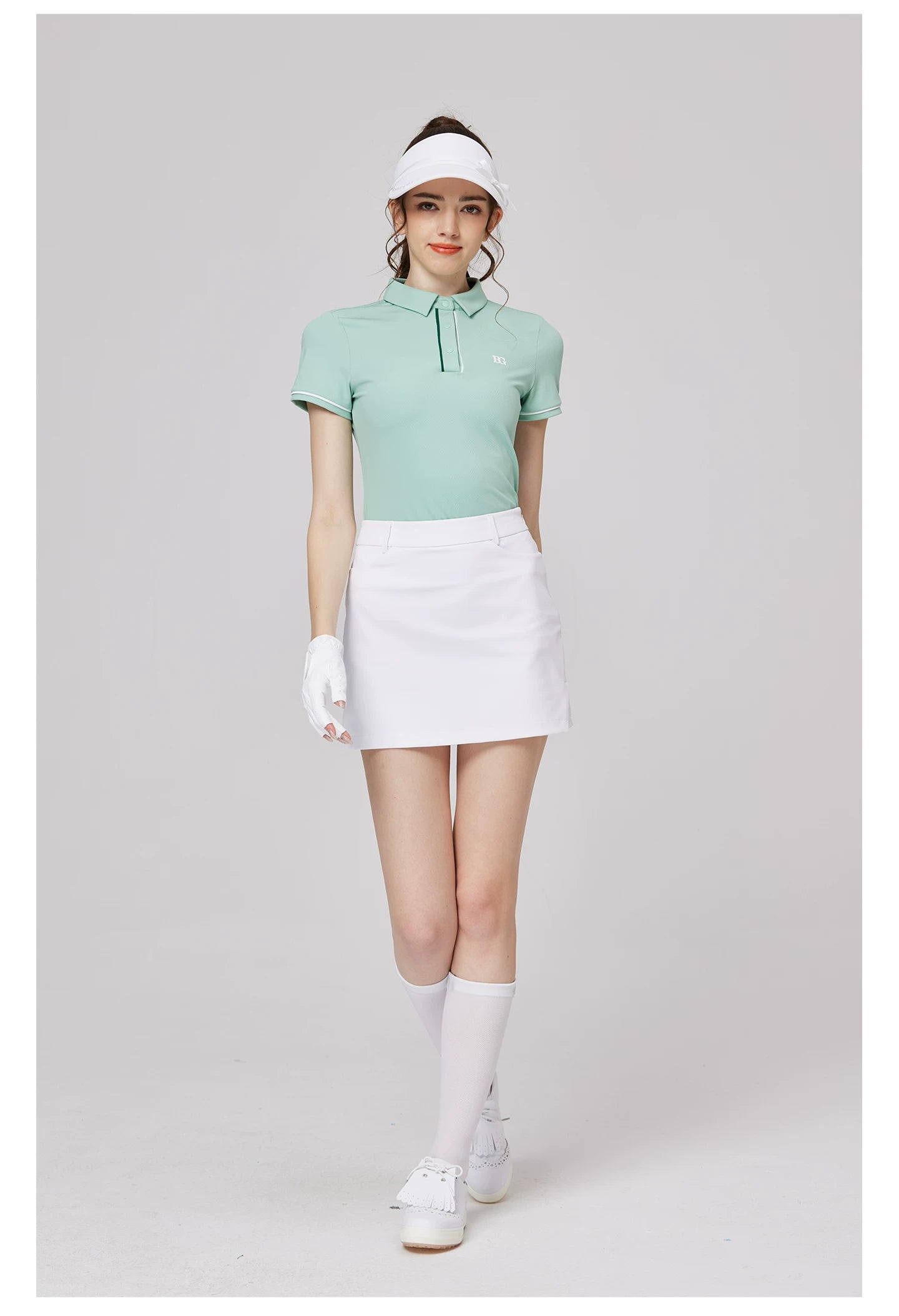 BLKTEE Women’s Ice-Feel Jacquard Golf Polo | BG-26015