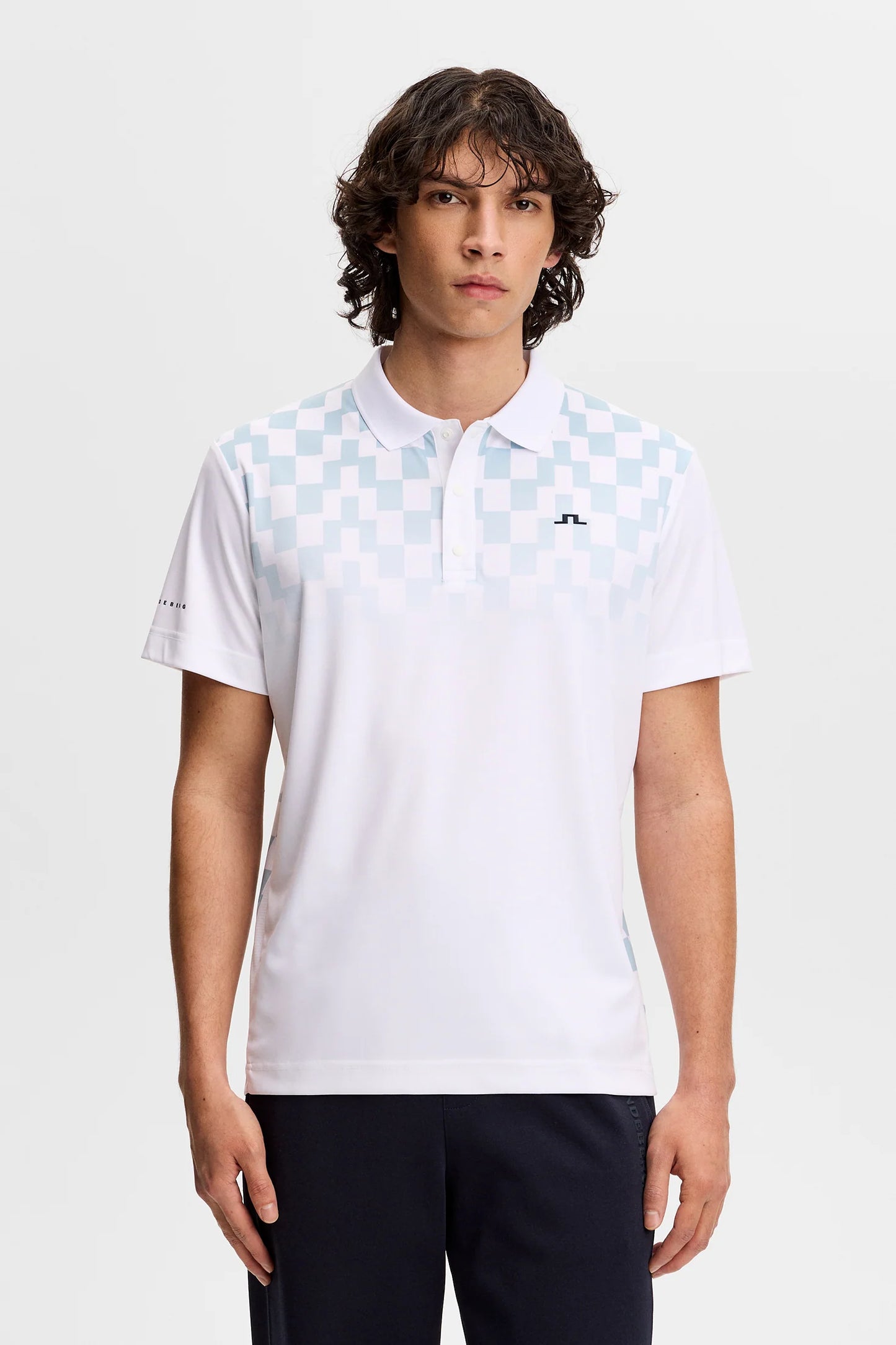 Finn Print Polo / Finn Fade White | J.Lindeberg