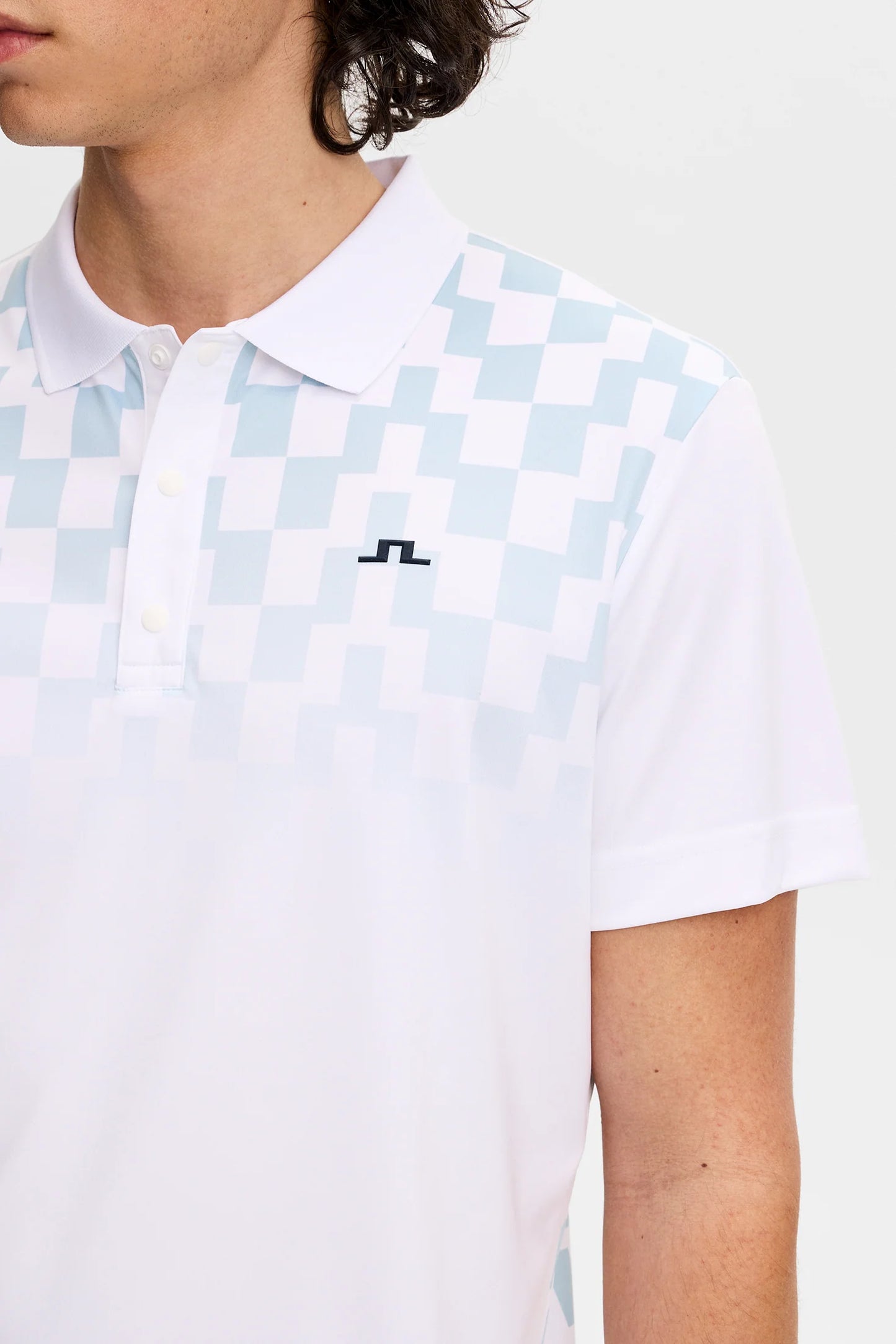 Finn Print Polo / Finn Fade White | J.Lindeberg