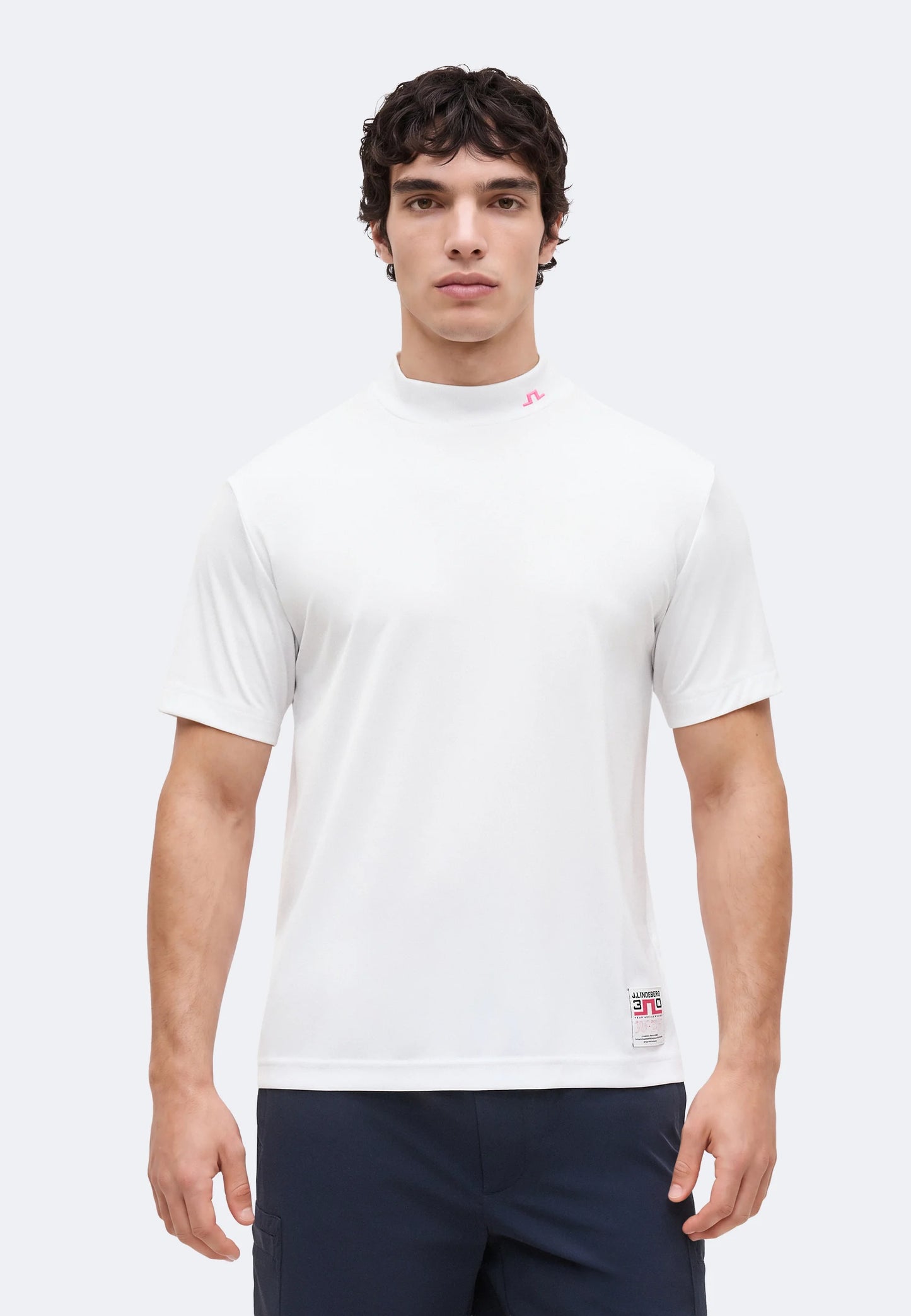 30Y Rory KV Mock Neck White | J.Lindeberg