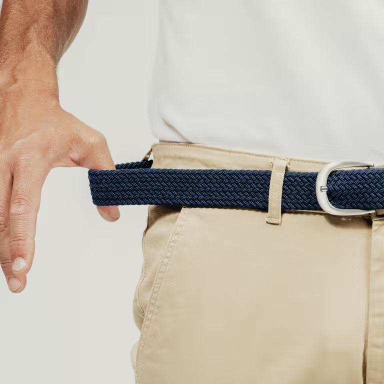 Elastic & stretchy braided golf belt | INESIS