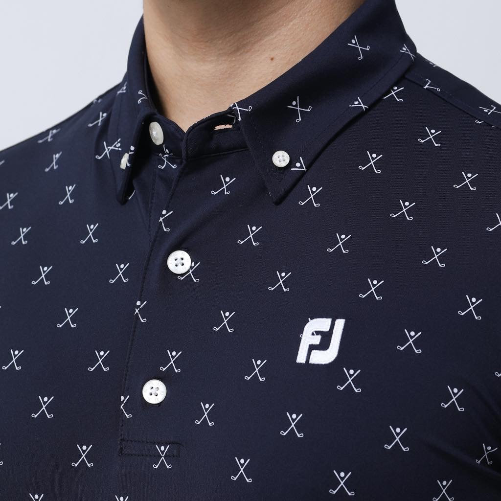 MEN'S CROSS CLUB PRINT SHORT SLEEVE SHIRT | FOOTJOY 80456