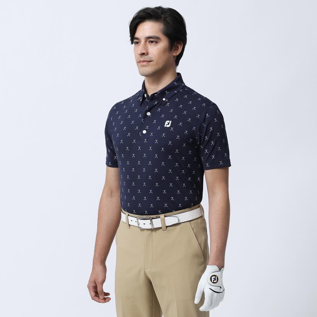 MEN'S CROSS CLUB PRINT SHORT SLEEVE SHIRT | FOOTJOY 80456