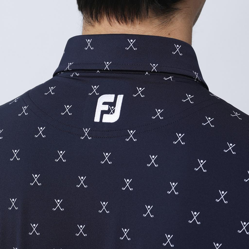 MEN'S CROSS CLUB PRINT SHORT SLEEVE SHIRT | FOOTJOY 80456