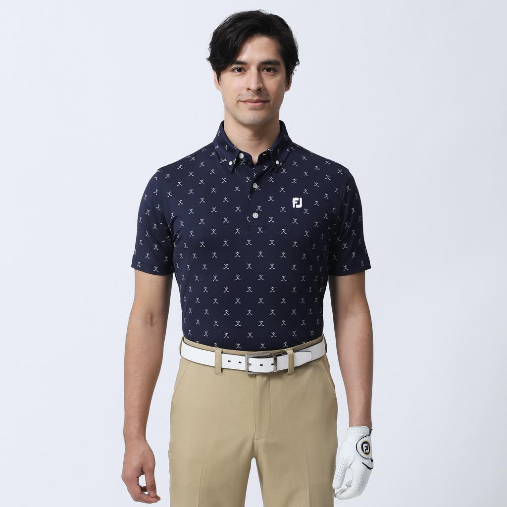 MEN'S CROSS CLUB PRINT SHORT SLEEVE SHIRT | FOOTJOY 80456