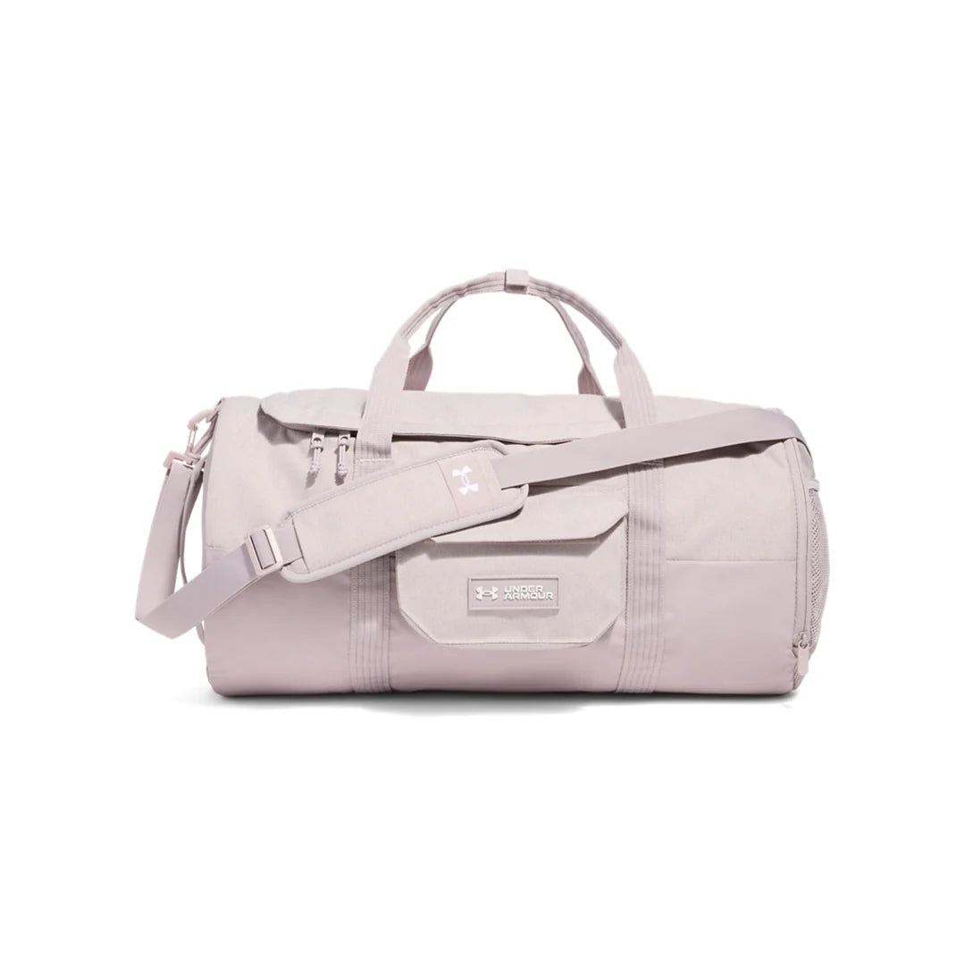 UA Unisex Triumph Barrel Duffle Bag (Gray Dawn / White / Gray Dawn)