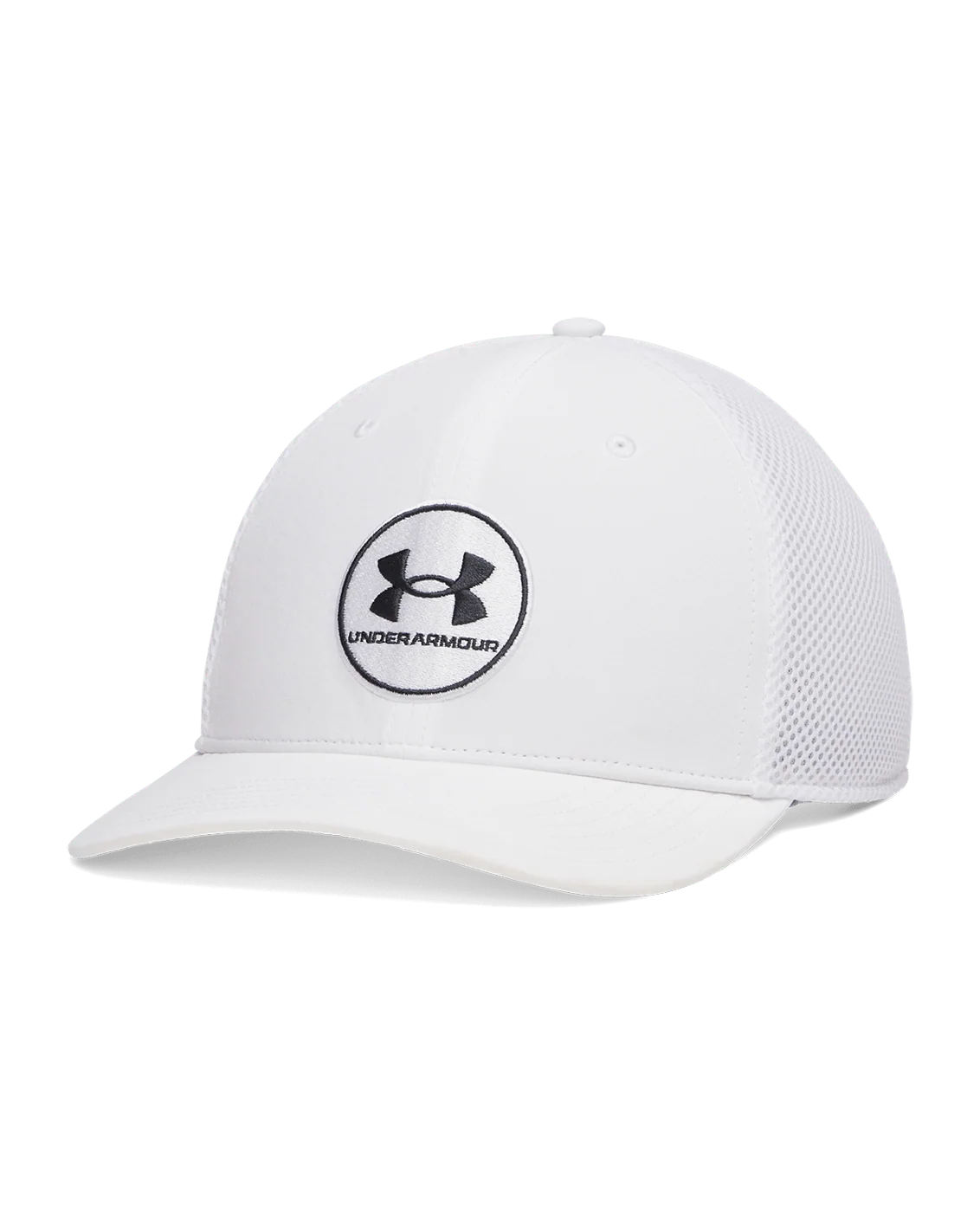 UA Drive Mid Men's Stretch Fit Cap White / Anthracite - 105