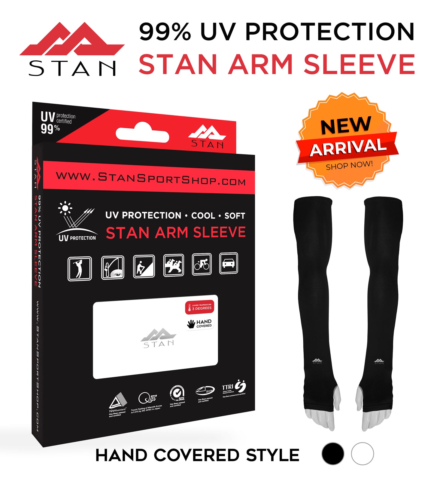 STAN Arm Sleeves (Hand Covered Style)