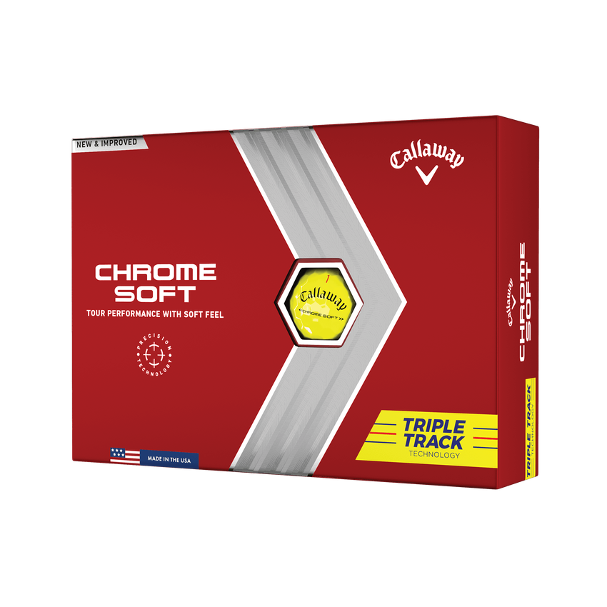 Chrome Soft Triple Track Yellow Golf Balls | Callaway