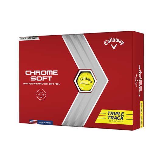 Chrome Soft Triple Track Yellow Golf Balls | Callaway