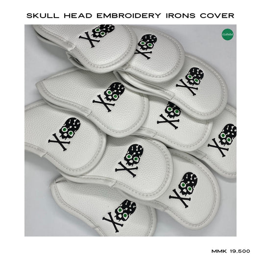 SKULL HEAD EMBROIDERY  (Irons cover)