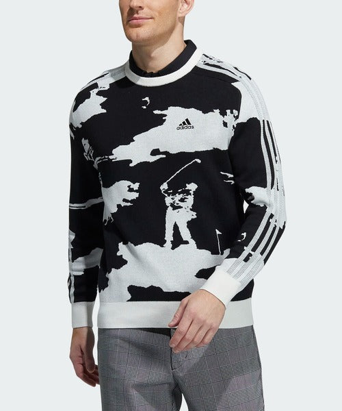 LONG SLEEVE CREWNECK GRAPHIC SWEATER | ADIDAS GU8742