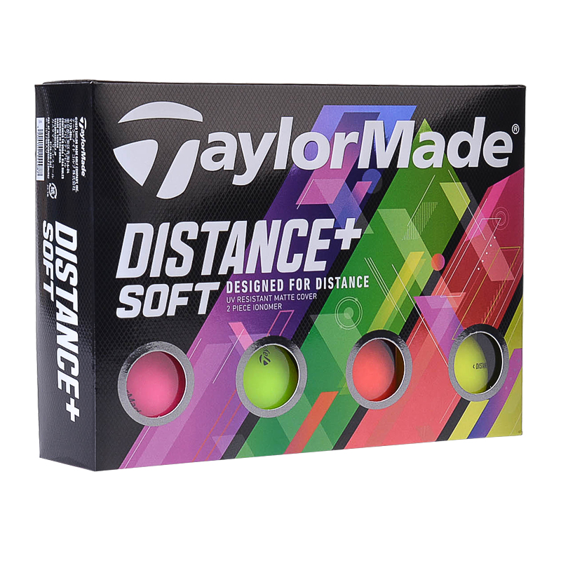 TAYLORMADE DISTANCE+ SOFT GOLF BALL (Multi Colour)