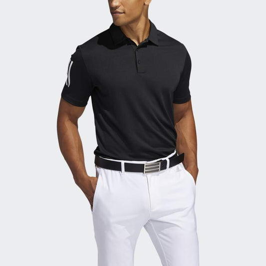 Adidas 3 Stripe Basic Golf Polo Shirt | FJ9837 Black