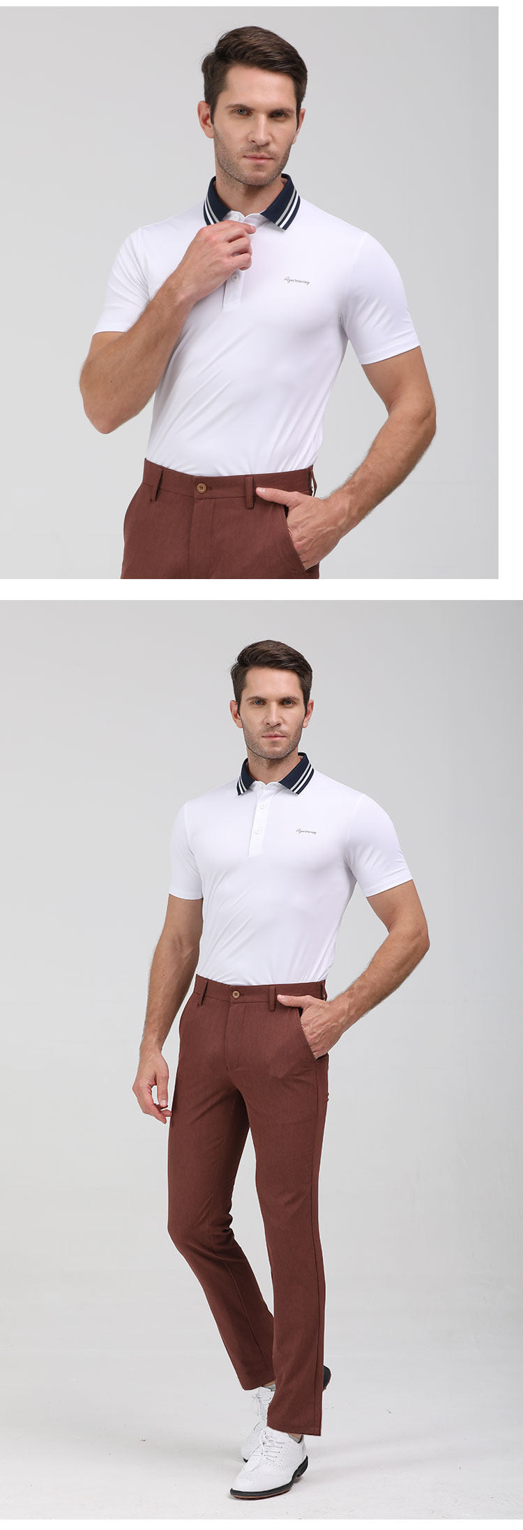 Azureway Golf | Golf Shirt AW-T2138 WHITE