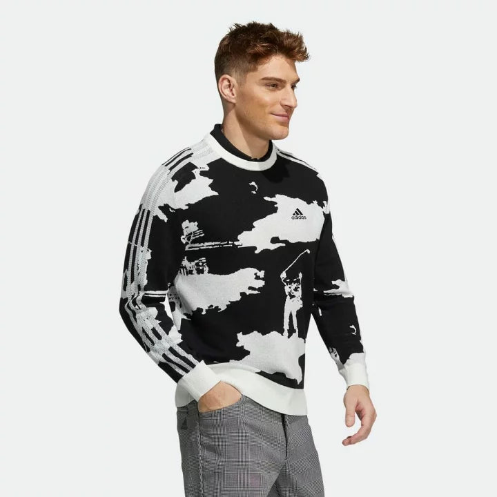 LONG SLEEVE CREWNECK GRAPHIC SWEATER | ADIDAS GU8742