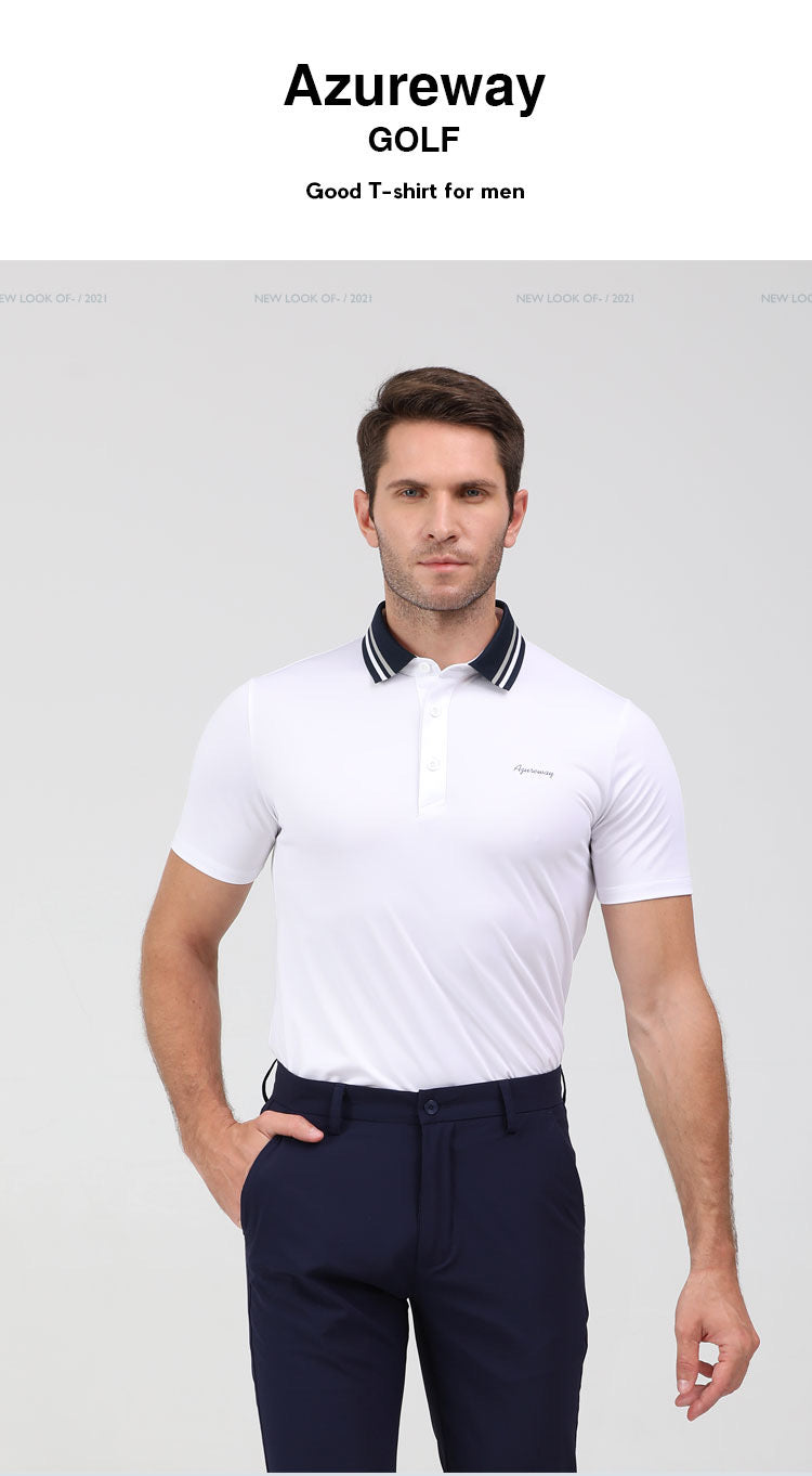 Azureway Golf | Golf Shirt AW-T2138 WHITE