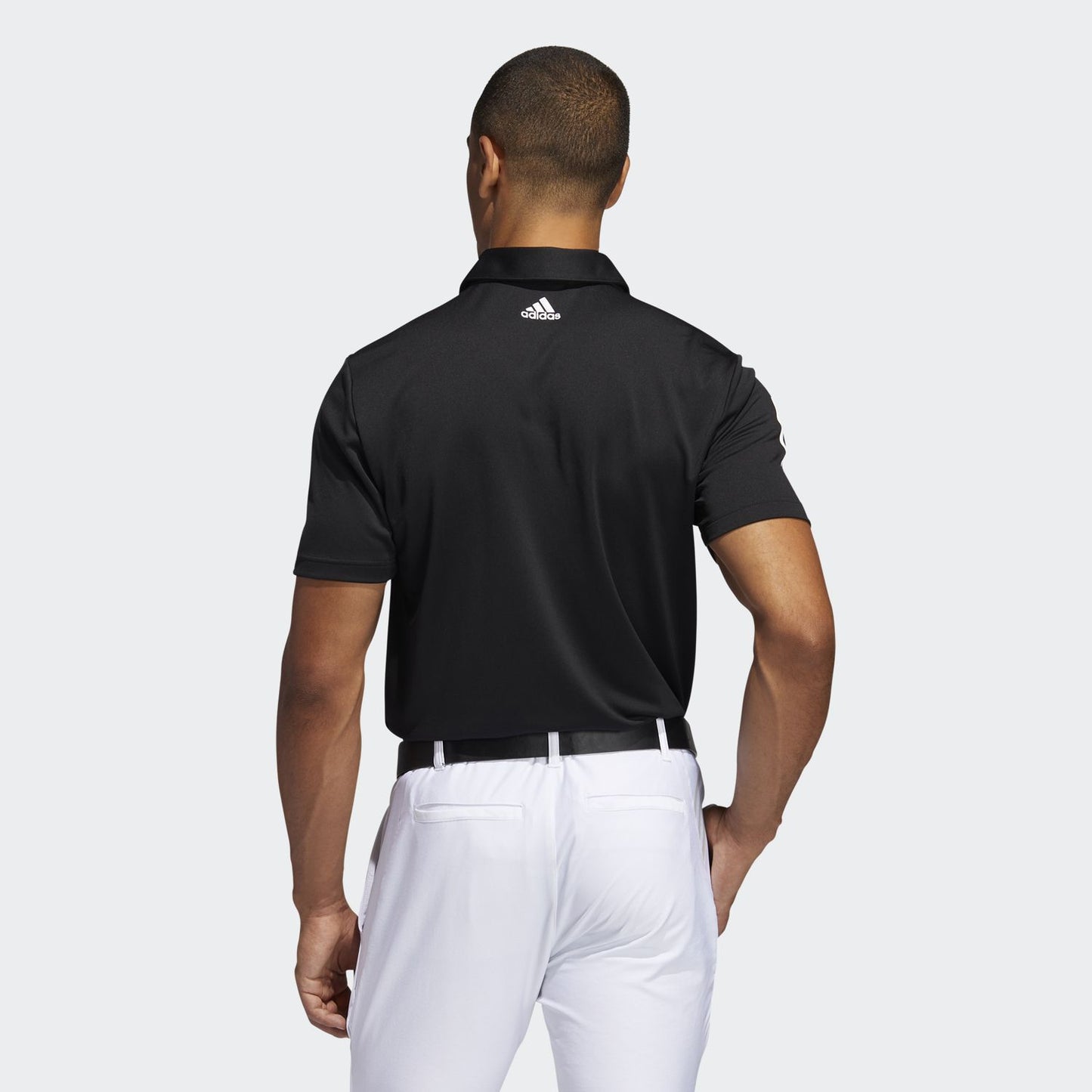 Adidas 3 Stripe Basic Golf Polo Shirt | FJ9837 Black