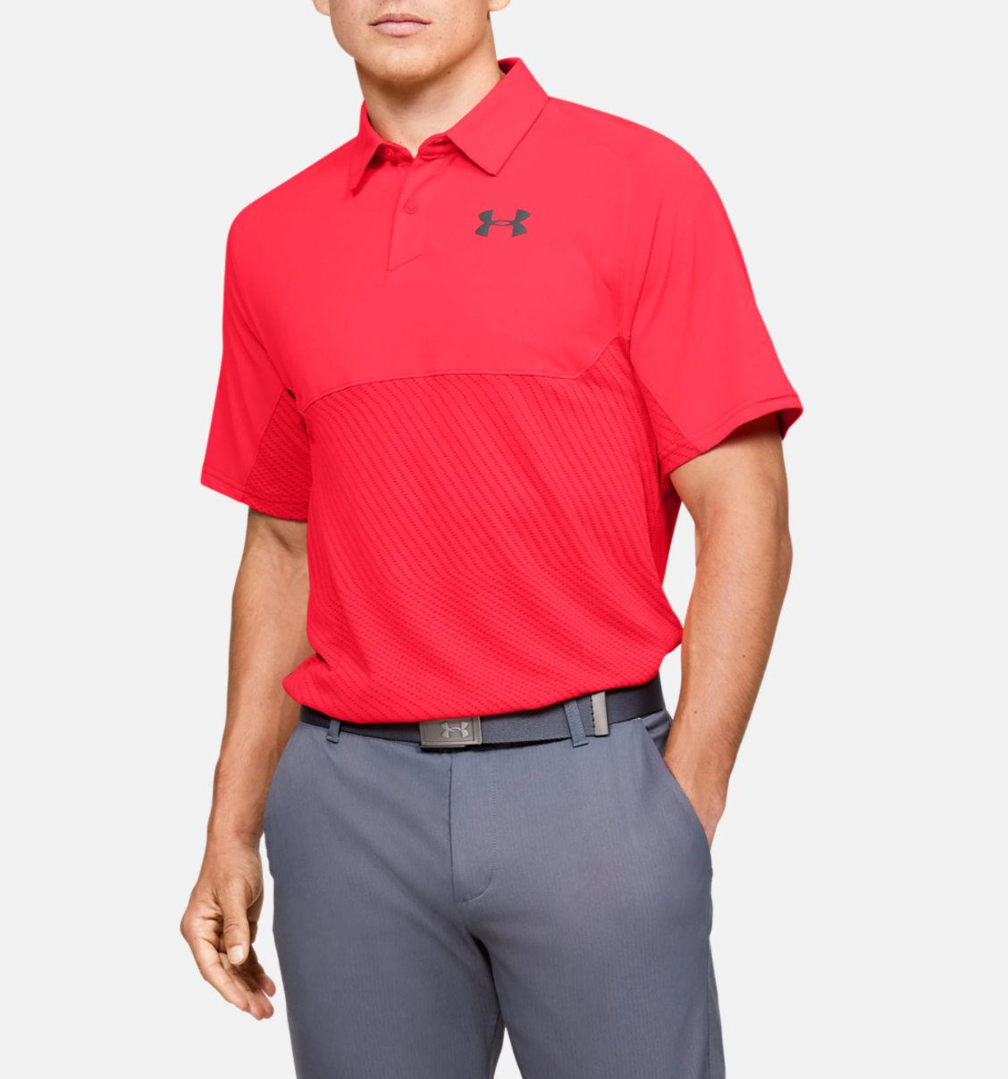 Under Armour Men's Tour Tips Blocked Golf Polo 1345455-632