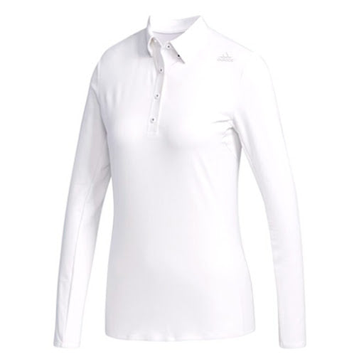 Women's Fleece Polo Long Sleeve Shirt | adidas ED1654/52